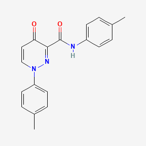 molecular formula C19H17N3O2 B11383407 N,1-bis(4-methylphenyl)-4-oxo-1,4-dihydropyridazine-3-carboxamide 