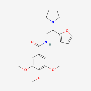 molecular formula C20H26N2O5 B11383609 N-[2-(furan-2-yl)-2-(pyrrolidin-1-yl)ethyl]-3,4,5-trimethoxybenzamide 