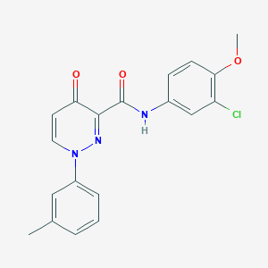molecular formula C19H16ClN3O3 B11383793 N-(3-chloro-4-methoxyphenyl)-1-(3-methylphenyl)-4-oxo-1,4-dihydropyridazine-3-carboxamide 