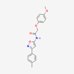 molecular formula C19H18N2O4 B11384034 2-(4-methoxyphenoxy)-N-[3-(4-methylphenyl)-1,2-oxazol-5-yl]acetamide 