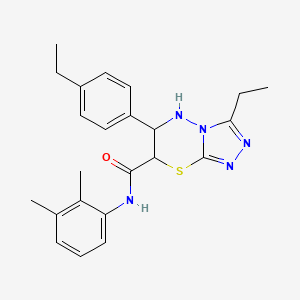 molecular formula C23H27N5OS B11384066 N-(2,3-dimethylphenyl)-3-ethyl-6-(4-ethylphenyl)-6,7-dihydro-5H-[1,2,4]triazolo[3,4-b][1,3,4]thiadiazine-7-carboxamide 