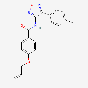 molecular formula C19H17N3O3 B11384278 N-[4-(4-methylphenyl)-1,2,5-oxadiazol-3-yl]-4-(prop-2-en-1-yloxy)benzamide 