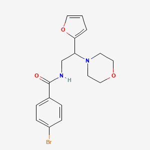 molecular formula C17H19BrN2O3 B11384373 4-bromo-N-[2-(furan-2-yl)-2-(morpholin-4-yl)ethyl]benzamide 