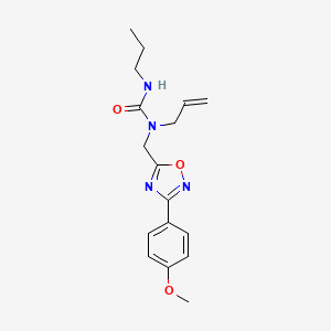 molecular formula C17H22N4O3 B11384822 1-{[3-(4-Methoxyphenyl)-1,2,4-oxadiazol-5-yl]methyl}-1-prop-2-en-1-yl-3-propylurea 