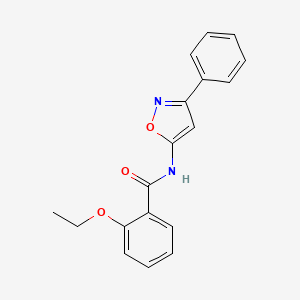 molecular formula C18H16N2O3 B11384906 2-ethoxy-N-(3-phenyl-1,2-oxazol-5-yl)benzamide 