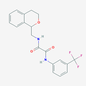 molecular formula C19H17F3N2O3 B11385044 N-(3,4-dihydro-1H-isochromen-1-ylmethyl)-N'-[3-(trifluoromethyl)phenyl]ethanediamide 