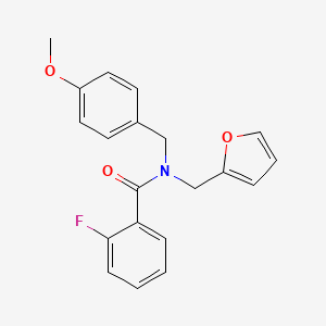 molecular formula C20H18FNO3 B11385060 2-fluoro-N-(furan-2-ylmethyl)-N-(4-methoxybenzyl)benzamide 