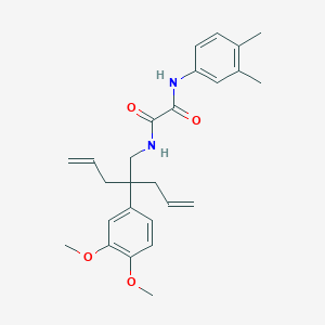 molecular formula C26H32N2O4 B11385150 N-[2-(3,4-dimethoxyphenyl)-2-(prop-2-en-1-yl)pent-4-en-1-yl]-N'-(3,4-dimethylphenyl)ethanediamide 