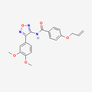 molecular formula C20H19N3O5 B11385437 N-[4-(3,4-dimethoxyphenyl)-1,2,5-oxadiazol-3-yl]-4-(prop-2-en-1-yloxy)benzamide 