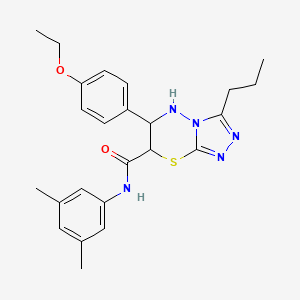 molecular formula C24H29N5O2S B11385623 N-(3,5-dimethylphenyl)-6-(4-ethoxyphenyl)-3-propyl-6,7-dihydro-5H-[1,2,4]triazolo[3,4-b][1,3,4]thiadiazine-7-carboxamide 