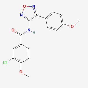 molecular formula C17H14ClN3O4 B11385691 3-chloro-4-methoxy-N-[4-(4-methoxyphenyl)-1,2,5-oxadiazol-3-yl]benzamide 