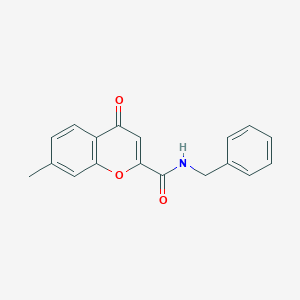 molecular formula C18H15NO3 B11385925 N-benzyl-7-methyl-4-oxo-4H-chromene-2-carboxamide 