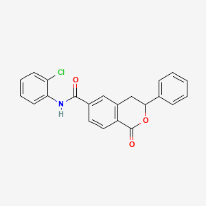 molecular formula C22H16ClNO3 B11386334 N-(2-chlorophenyl)-1-oxo-3-phenyl-3,4-dihydro-1H-isochromene-6-carboxamide 
