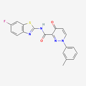 molecular formula C19H13FN4O2S B11386361 N-(6-fluoro-1,3-benzothiazol-2-yl)-1-(3-methylphenyl)-4-oxo-1,4-dihydropyridazine-3-carboxamide 