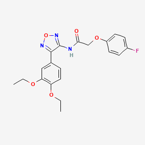 molecular formula C20H20FN3O5 B11386403 N-[4-(3,4-diethoxyphenyl)-1,2,5-oxadiazol-3-yl]-2-(4-fluorophenoxy)acetamide 