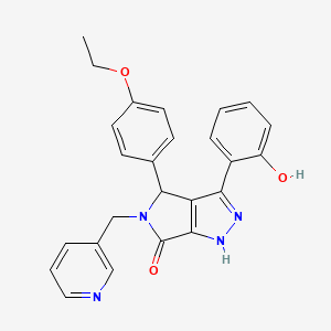 molecular formula C25H22N4O3 B11386960 4-(4-ethoxyphenyl)-3-(2-hydroxyphenyl)-5-(pyridin-3-ylmethyl)-4,5-dihydropyrrolo[3,4-c]pyrazol-6(1H)-one 
