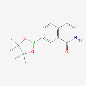 molecular formula C15H18BNO3 B113870 7-(4,4,5,5-Tetramethyl-1,3,2-dioxaborolan-2-yl)isoquinolin-1-ol CAS No. 1207448-16-5