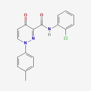molecular formula C18H14ClN3O2 B11387166 N-(2-chlorophenyl)-1-(4-methylphenyl)-4-oxo-1,4-dihydropyridazine-3-carboxamide 