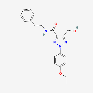 molecular formula C20H22N4O3 B11387232 2-(4-ethoxyphenyl)-5-(hydroxymethyl)-N-(2-phenylethyl)-2H-1,2,3-triazole-4-carboxamide 