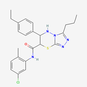 molecular formula C23H26ClN5OS B11387553 N-(5-chloro-2-methylphenyl)-6-(4-ethylphenyl)-3-propyl-6,7-dihydro-5H-[1,2,4]triazolo[3,4-b][1,3,4]thiadiazine-7-carboxamide 