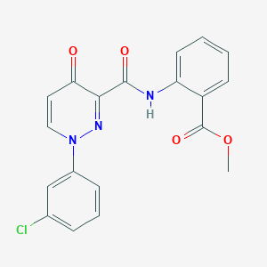 molecular formula C19H14ClN3O4 B11387738 Methyl 2-({[1-(3-chlorophenyl)-4-oxo-1,4-dihydropyridazin-3-yl]carbonyl}amino)benzoate 