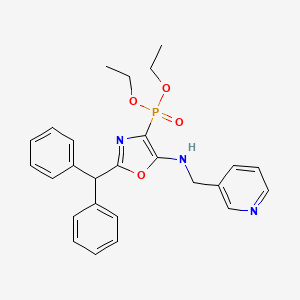 molecular formula C26H28N3O4P B11387742 Diethyl {2-(diphenylmethyl)-5-[(pyridin-3-ylmethyl)amino]-1,3-oxazol-4-yl}phosphonate 