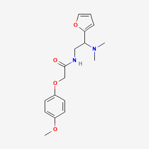 molecular formula C17H22N2O4 B11388052 N-[2-(dimethylamino)-2-(furan-2-yl)ethyl]-2-(4-methoxyphenoxy)acetamide 