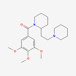 molecular formula C22H34N2O4 B11388158 2-(2-Piperidin-1-ylethyl)-1-(3,4,5-trimethoxybenzoyl)piperidine 