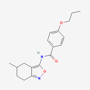 molecular formula C18H22N2O3 B11389115 N-(5-methyl-4,5,6,7-tetrahydro-2,1-benzoxazol-3-yl)-4-propoxybenzamide 