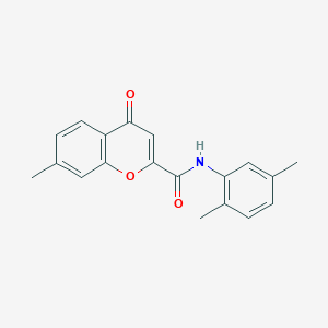 molecular formula C19H17NO3 B11389234 N-(2,5-dimethylphenyl)-7-methyl-4-oxo-4H-chromene-2-carboxamide 