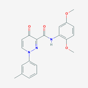 molecular formula C20H19N3O4 B11389533 N-(2,5-dimethoxyphenyl)-1-(3-methylphenyl)-4-oxo-1,4-dihydropyridazine-3-carboxamide 