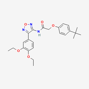 molecular formula C24H29N3O5 B11389693 2-(4-tert-butylphenoxy)-N-[4-(3,4-diethoxyphenyl)-1,2,5-oxadiazol-3-yl]acetamide 