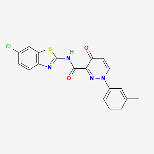 molecular formula C19H13ClN4O2S B11389776 N-(6-chloro-1,3-benzothiazol-2-yl)-1-(3-methylphenyl)-4-oxo-1,4-dihydropyridazine-3-carboxamide 