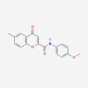 molecular formula C18H15NO4 B11389814 N-(4-methoxyphenyl)-6-methyl-4-oxo-4H-chromene-2-carboxamide 
