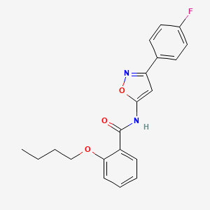 molecular formula C20H19FN2O3 B11389833 2-butoxy-N-[3-(4-fluorophenyl)-1,2-oxazol-5-yl]benzamide 