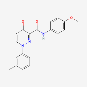 molecular formula C19H17N3O3 B11389908 N-(4-methoxyphenyl)-1-(3-methylphenyl)-4-oxo-1,4-dihydropyridazine-3-carboxamide 