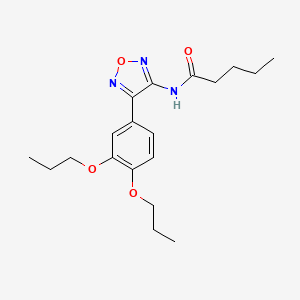 molecular formula C19H27N3O4 B11390048 N-[4-(3,4-dipropoxyphenyl)-1,2,5-oxadiazol-3-yl]pentanamide 