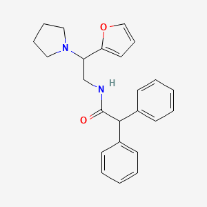 molecular formula C24H26N2O2 B11390088 N-[2-(furan-2-yl)-2-(pyrrolidin-1-yl)ethyl]-2,2-diphenylacetamide 
