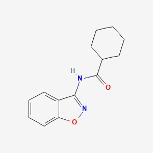 molecular formula C14H16N2O2 B11390258 N-(1,2-benzoxazol-3-yl)cyclohexanecarboxamide 