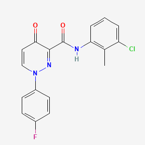 molecular formula C18H13ClFN3O2 B11390341 N-(3-chloro-2-methylphenyl)-1-(4-fluorophenyl)-4-oxo-1,4-dihydropyridazine-3-carboxamide 