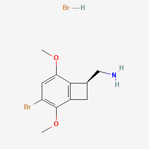 molecular formula C11H14BrNO2.HBr B1139077 [(7S)-3-bromo-2,5-dimethoxy-7-bicyclo[4.2.0]octa-1(6),2,4-trienyl]methanamine;hydrobromide CAS No. 912342-28-0