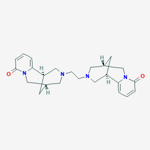 molecular formula C24H30N4O2 B1139080 (1R,9S)-11-[2-[(1R,9S)-6-oxo-7,11-diazatricyclo[7.3.1.02,7]trideca-2,4-dien-11-yl]ethyl]-7,11-diazatricyclo[7.3.1.02,7]trideca-2,4-dien-6-one CAS No. 492-02-4
