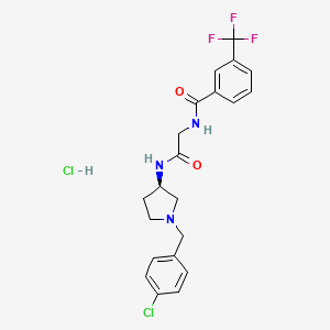 molecular formula C21H22Cl2F3N3O2 B1139086 Teijin compound 1 hydrochloride 