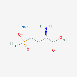 molecular formula C4H9NNaO5P B1139091 DL-2-Amino-4-phosphonobutyric acid sodium salt CAS No. 1263093-79-3