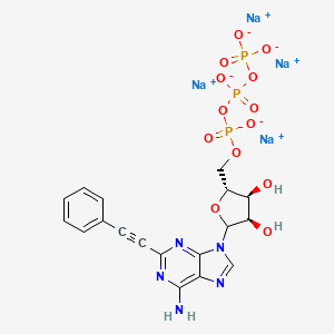 molecular formula C18H16N5Na4O13P3 B1139097 PF9 四钠盐 CAS No. 851265-78-6