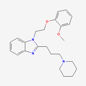 molecular formula C24H31N3O2 B11391034 1-[2-(2-methoxyphenoxy)ethyl]-2-[3-(piperidin-1-yl)propyl]-1H-benzimidazole 