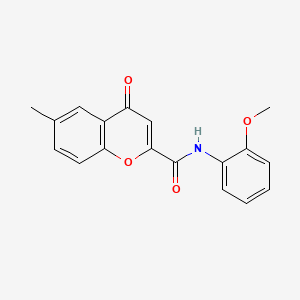 molecular formula C18H15NO4 B11391061 N-(2-methoxyphenyl)-6-methyl-4-oxo-4H-chromene-2-carboxamide 