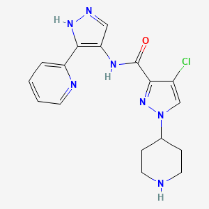 4-Chloro-1-(Piperidin-4-Yl)-N-[3-(Pyridin-2-Yl)-1h-Pyrazol-4-Yl]-1h-Pyrazole-3-Carboxamide