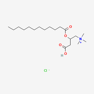 molecular formula C19H38NO4Cl B1139120 Lauroylcarnitine chloride CAS No. 7023-03-2
