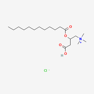 molecular formula C19H38NO4Cl B1139120 DL-月桂酰肉碱氯化物 CAS No. 7023-03-2